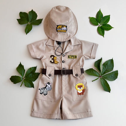 Personalized Safari Outfit for Baby & Toddler - Mickey Mouse Inspired Safari Outfit - Wild One Birthday Safari Outfit - Halloween Costume