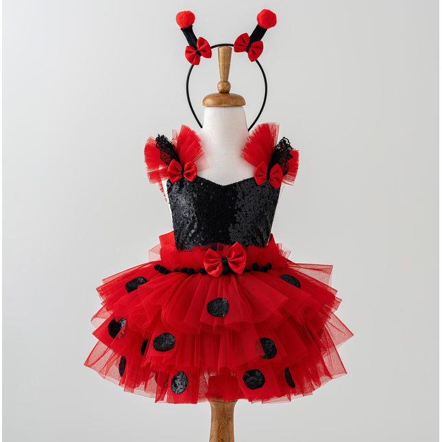 Miraculous Ladybug Tulle Costume | Toddler Girl Tutu Dress | Disney Inspired Tulle Outfit