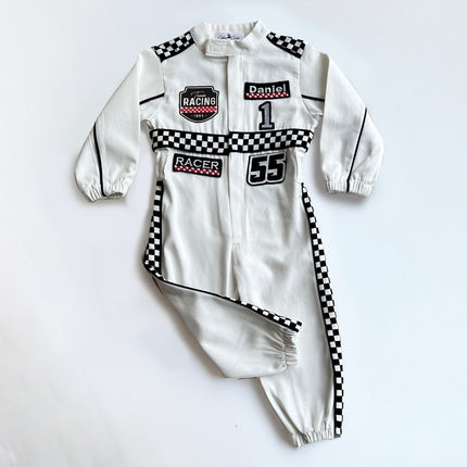 Fast One Birthday Suit - Race Car Birthday Toddler Costume - Kids Racing Jumpsuit - Baby Boy Gift - Halloween Costume