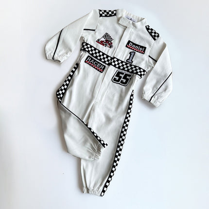 Fast One Birthday Suit - Race Car Birthday Toddler Costume - Kids Racing Jumpsuit - Baby Boy Gift - Halloween Costume