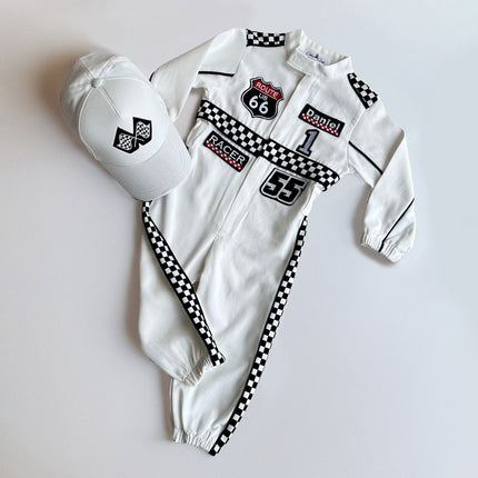 Fast One Birthday Suit - Race Car Birthday Toddler Costume - Kids Racing Jumpsuit - Baby Boy Gift - Halloween Costume