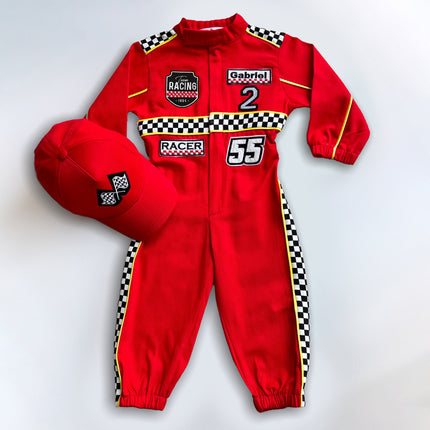 Fast One Birthday Suit - Race Car Birthday Toddler Costume - Kids Racing Jumpsuit - Baby Boy Gift - Halloween Costume