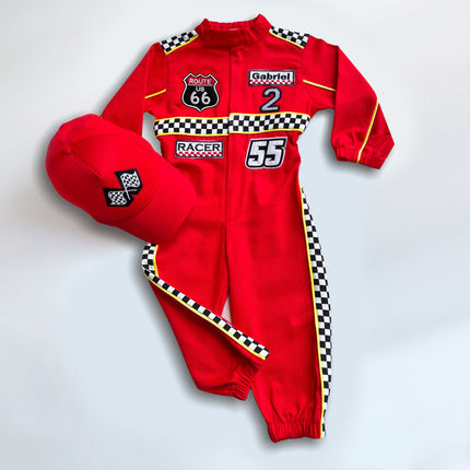 Fast One Birthday Suit - Race Car Birthday Toddler Costume - Kids Racing Jumpsuit - Baby Boy Gift - Halloween Costume