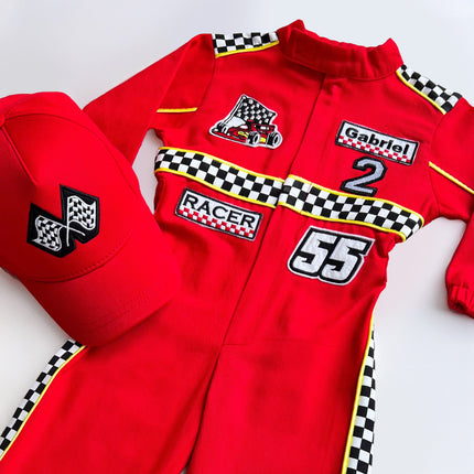 Fast One Birthday Suit - Race Car Birthday Toddler Costume - Kids Racing Jumpsuit - Baby Boy Gift - Halloween Costume