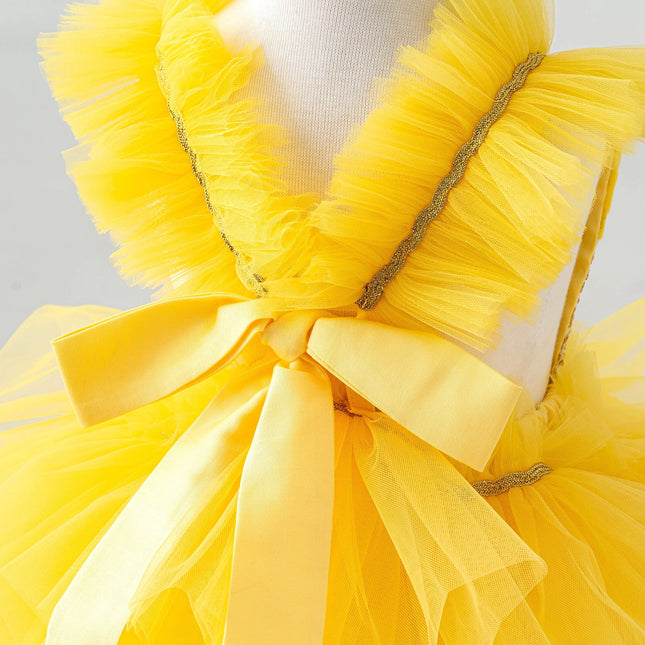 Yellow Princess Dress for Babies & Toddlers | Girl’s Tutu Dress | Toddler Princess Costume | Birthday Tutu Dress | Halloween Costume