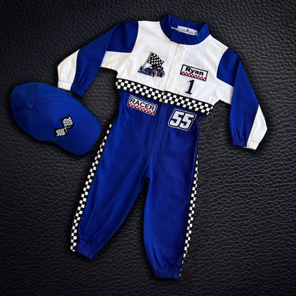 Fast One Birthday Suit - Race Car Birthday Toddler Costume - Kids Racing Jumpsuit - Baby Boy Gift - Halloween Costume