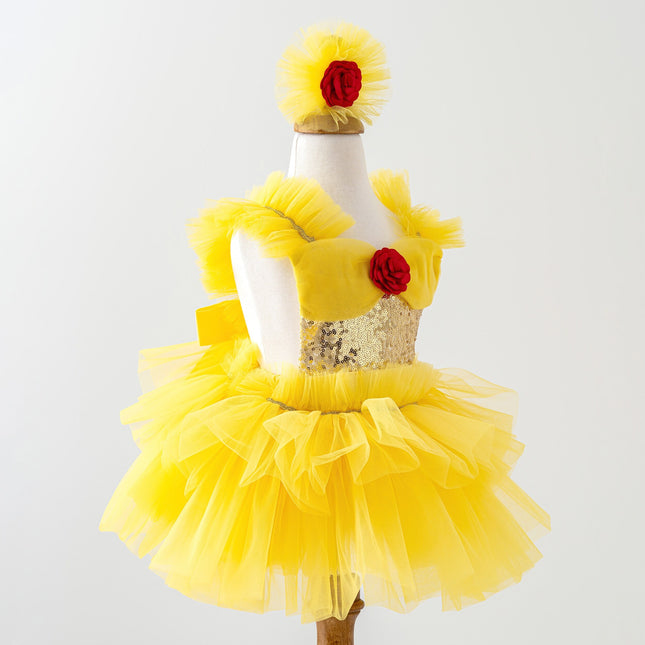 Yellow Princess Dress for Babies & Toddlers | Girl’s Tutu Dress | Toddler Princess Costume | Birthday Tutu Dress | Halloween Costume