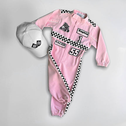 Fast One Birthday Suit - Race Car Birthday Toddler Costume - Kids Racing Jumpsuit - Baby Girl Gift - Halloween Costume