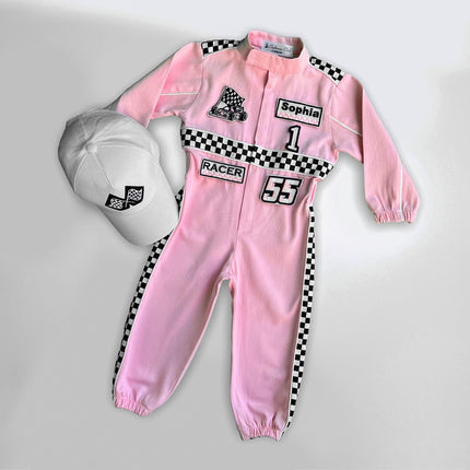 Fast One Birthday Suit - Race Car Birthday Toddler Costume - Kids Racing Jumpsuit - Baby Girl Gift - Halloween Costume