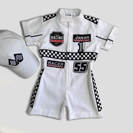 Fast One Birthday Suit - Race Car Birthday Toddler Costume - Kids Racing Jumpsuit - Baby Boy Gift - Halloween Costume