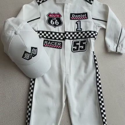 White Racer Suit