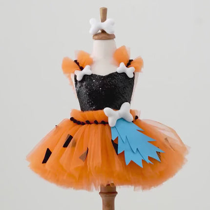 Orange Tutu Dress for Baby & Toddler | First Birthday Tulle Dress | Birthday Tutu | Halloween Costume