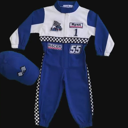 Fast One Birthday Suit - Race Car Birthday Toddler Costume - Kids Racing Jumpsuit - Baby Boy Gift - Halloween Costume