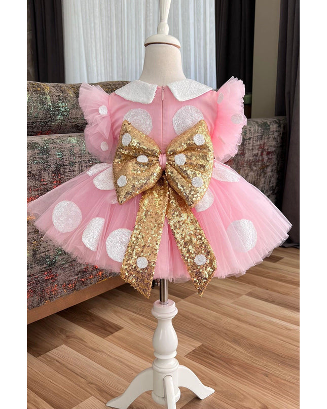 Pink & Gold Minnie Mouse Inspired Costume by Costumes Club. SKUs: 63762413153913, 63858074856788, 63906130373704, 64093506886801, 64146314730770, 64266666760451, 64305788765238, 64498227207318, 64534313328677, 64612702888815