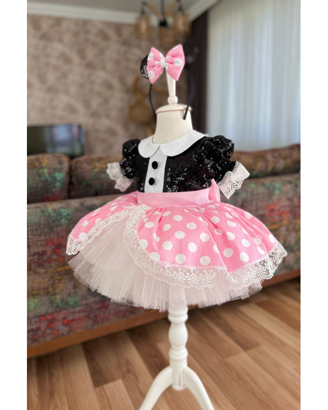 Pink Minnie Mouse inspired Costume by Costumes Club. SKUs: 79021732542953, 79107765530508, 79270631355819, 79300970967360, 79442356942350, 79584134337000, 79698168328416, 79771468992291, 79839760698771
